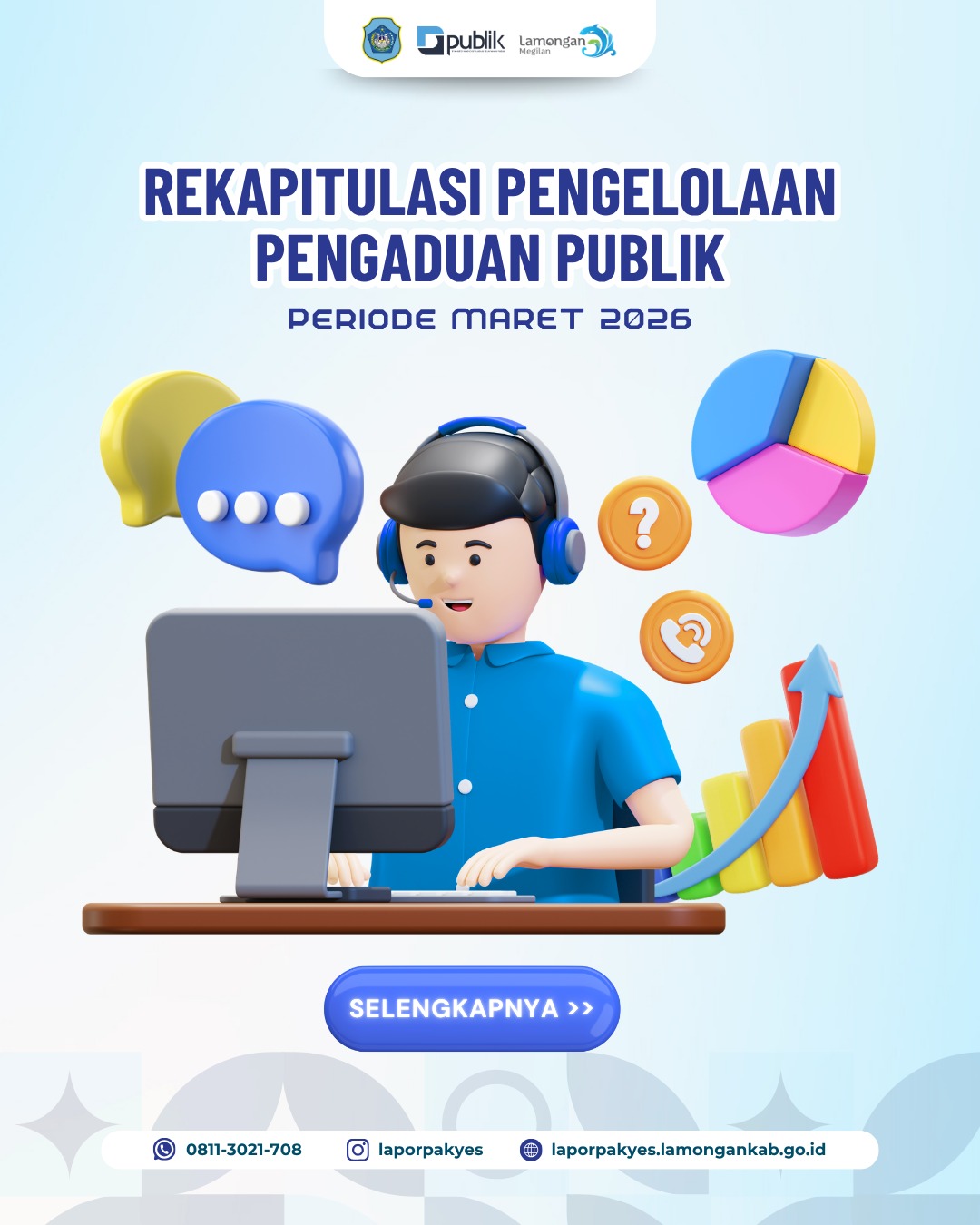 Foto: Rekapitulasi Pengelolaan Pengaduan Publik Periode Maret 2026