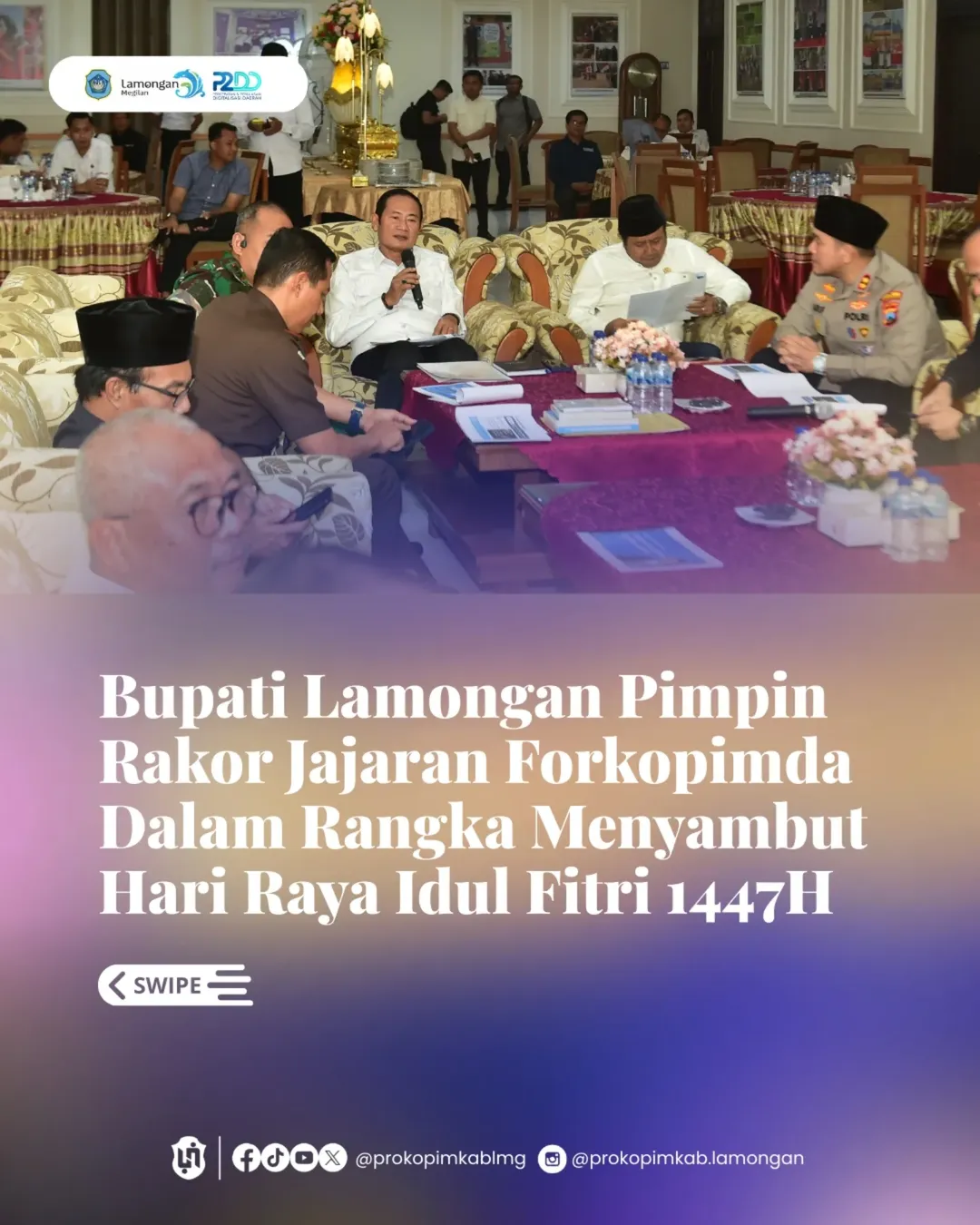 Foto: Bupati Lamongan Pimpin Rakor Jajaran Forkopimda Dalam Rangka menyambut Hari Raya Idul Fitri 1447H