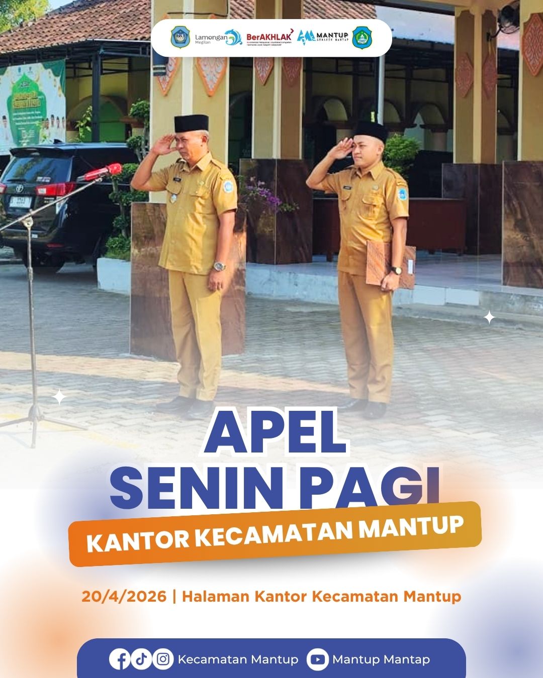 Foto: Apel Senin Pagi, Camat Mantup Tekankan Nilai Kolaboratif Antar Bidang