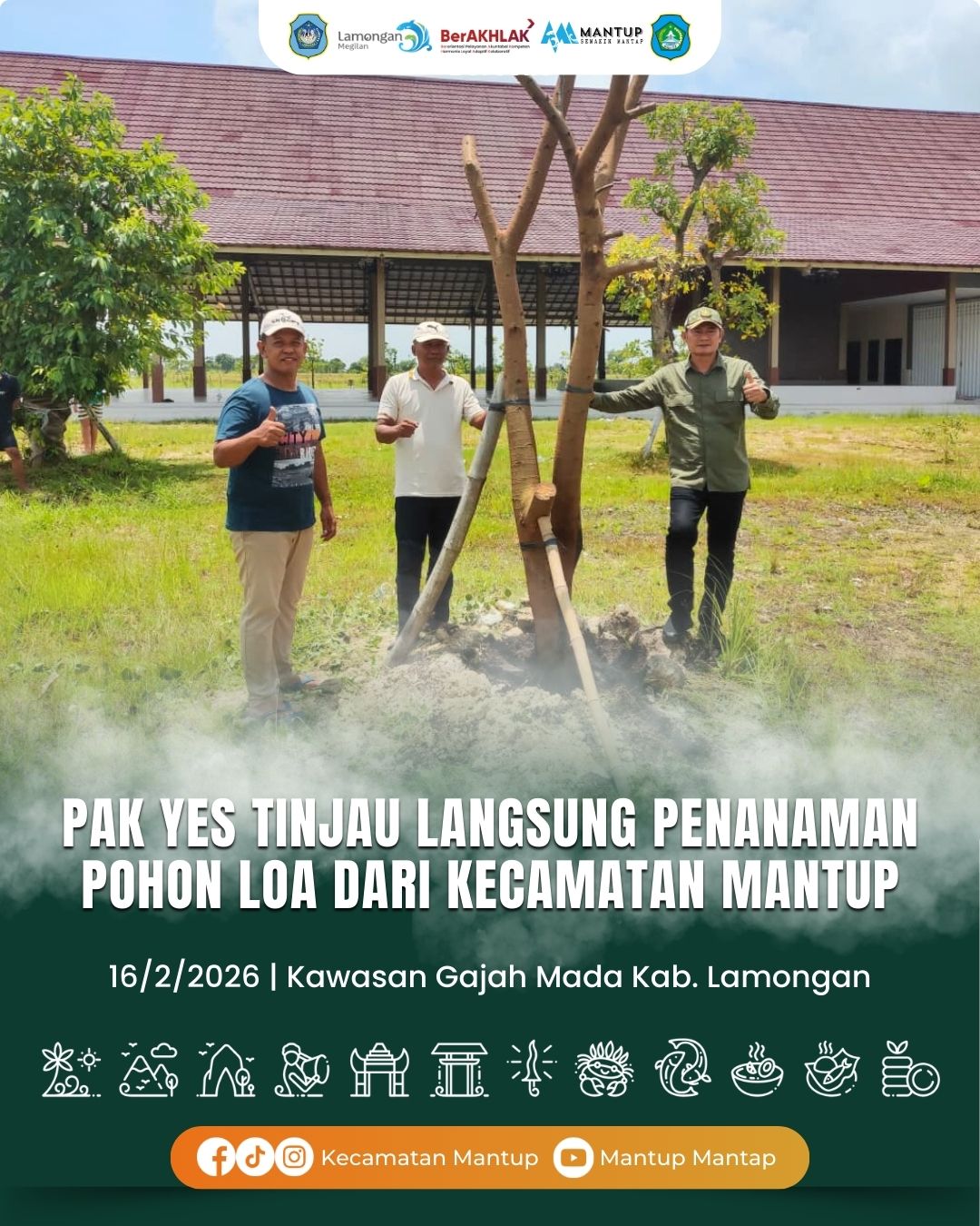 Foto: Pak YES Tinjau Langsung Penanaman Pohon Loa Dari Kecamatan Mantup