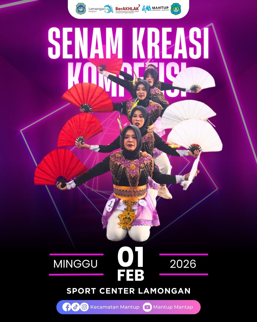 Foto: Pemerintah Kecamatan Mantup Ikut Serta Dalam Kompetisi Senam Kreasi HPN Tahun 2026 & HUT PWI ke-80