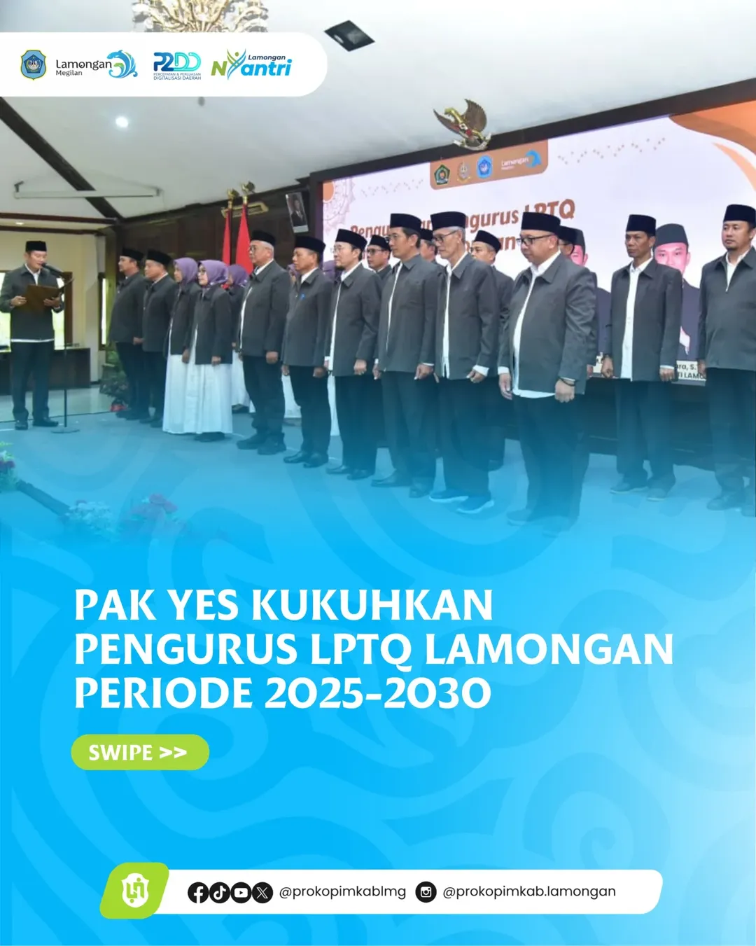 Foto: Pak Yes Kukuhkan Pengurus LPTQ Lamongan Periode 2025-2030