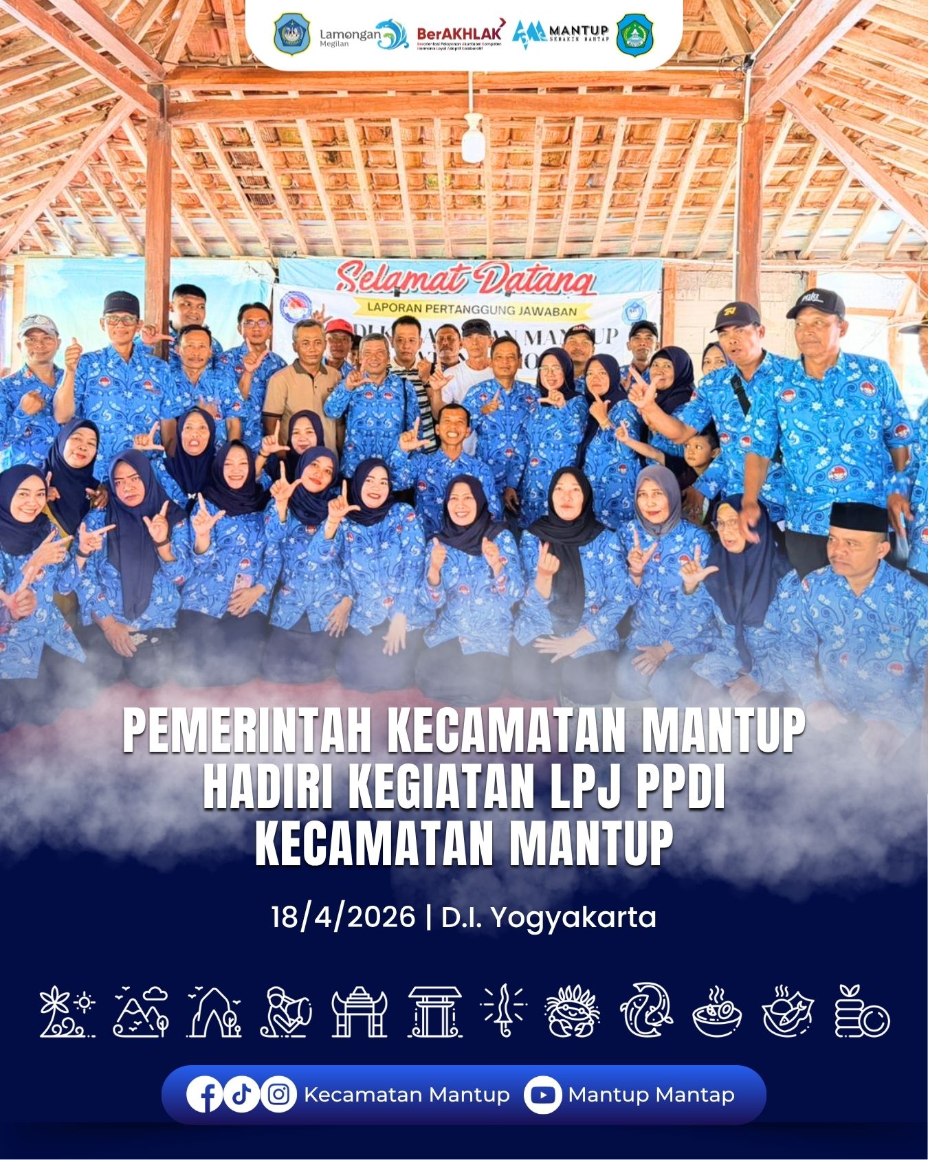 Foto: Pemerintah Kecamatan Mantup Hadiri Kegiatan LPJ PPDI Kecamatan Mantup