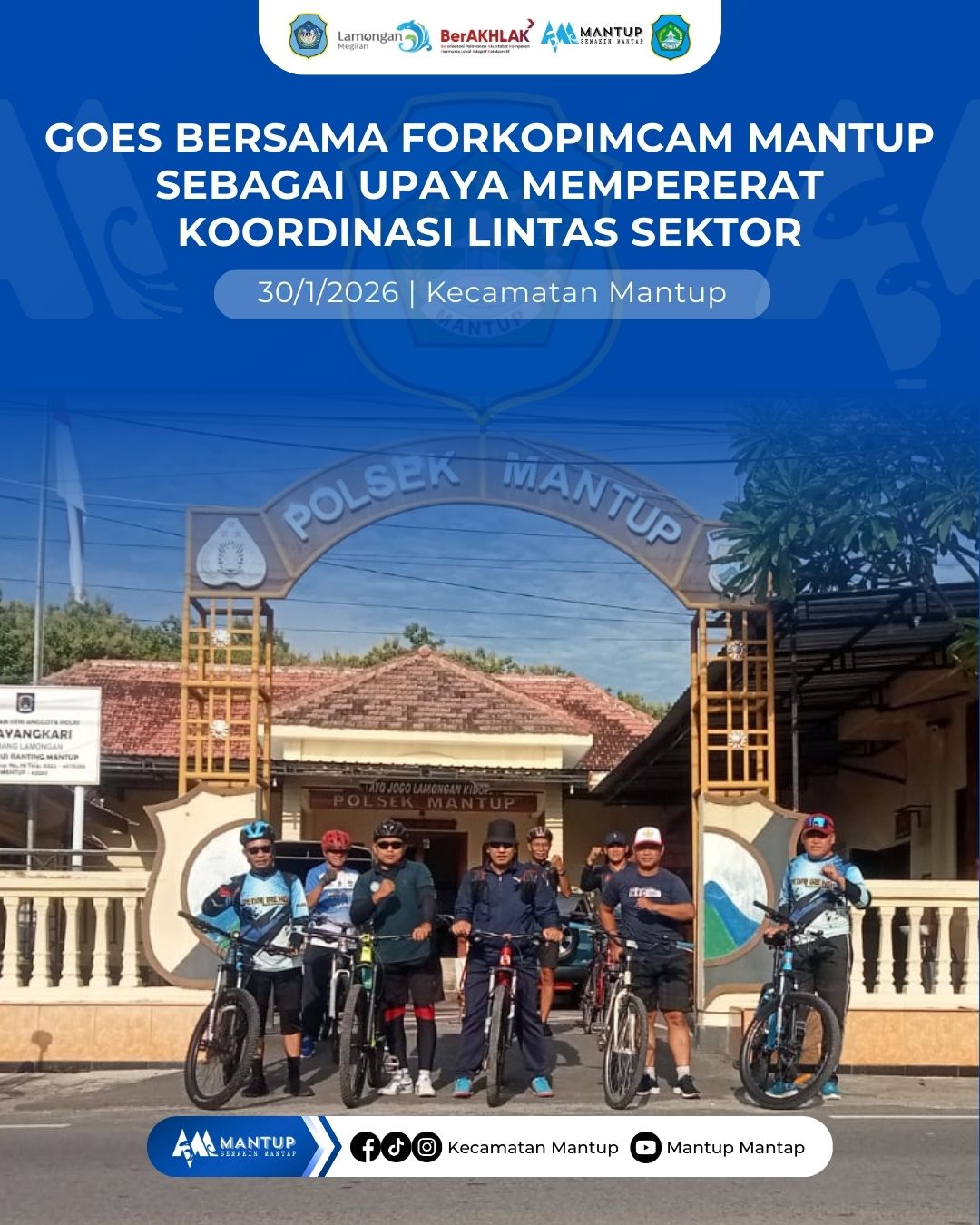 Foto: Goes Bersama Forkopimcam Mantup sebagai Upaya Mempererat Koordinasi Lintas Sektor