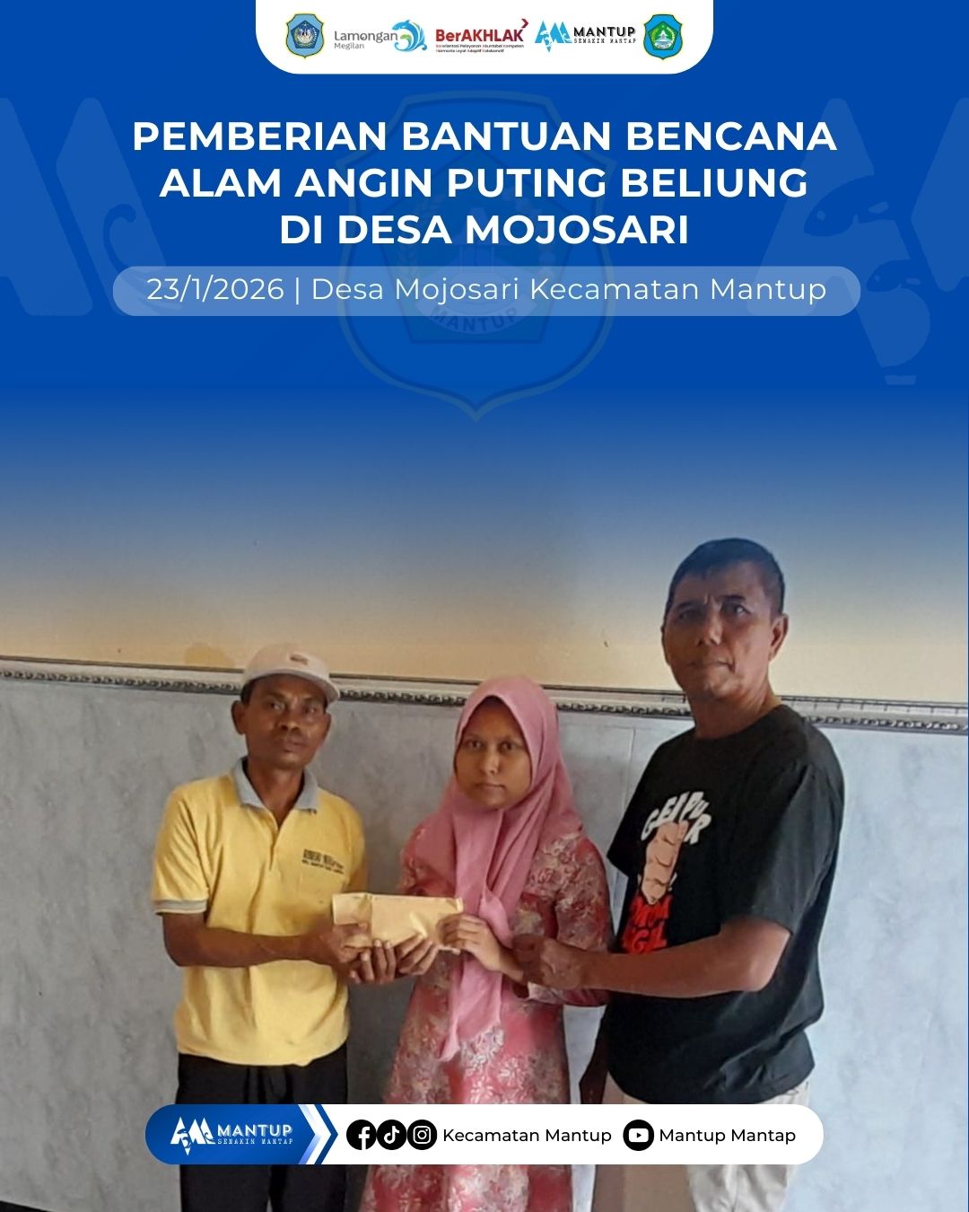 Foto: Pemberian Bantuan Bencana Alam Angin Puting Beliung di Desa Mojosari