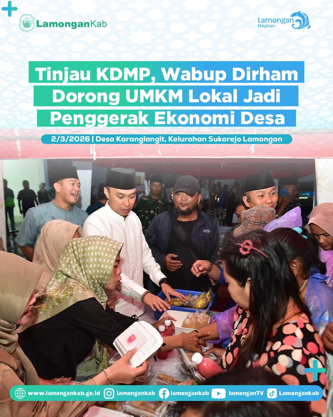 Foto: Tinjau KDMP, Wabup Dirham Dorong UMKM Lokal Jadi Penggerak Ekonomi Desa