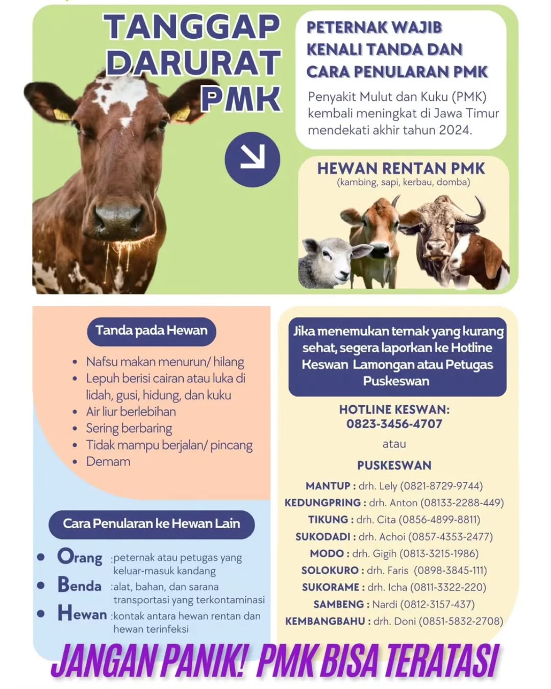 Foto: Waspada PMK (Penyakit Mulut dan Kuku)...!!