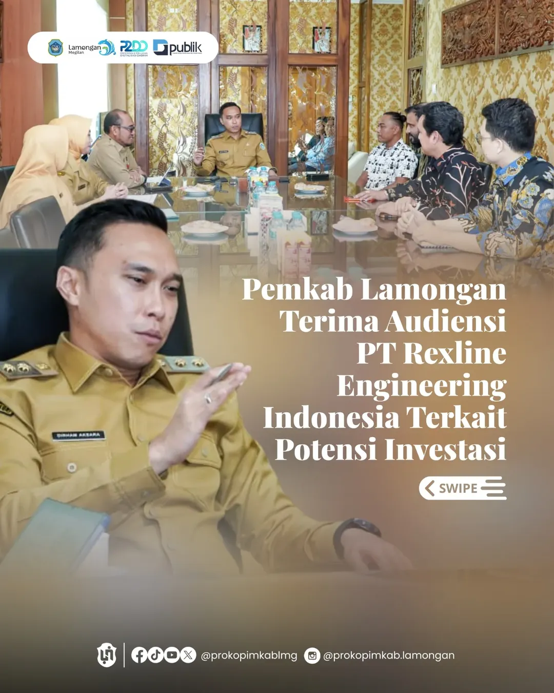 Foto: Pemkab Lamongan Terima Audiensi PT Rexline Engineering Indonesia Terkait Potensi Investasi