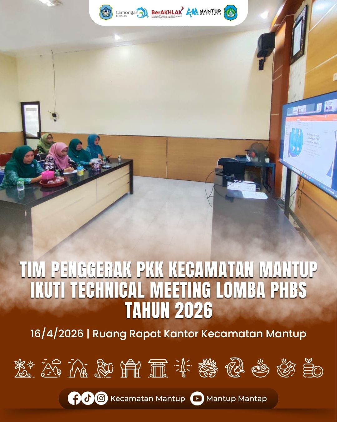 Foto: Tim Penggerak PKK Kecamatan Mantup Ikuti Technical Meeting Lomba PHBS Tahun 2026