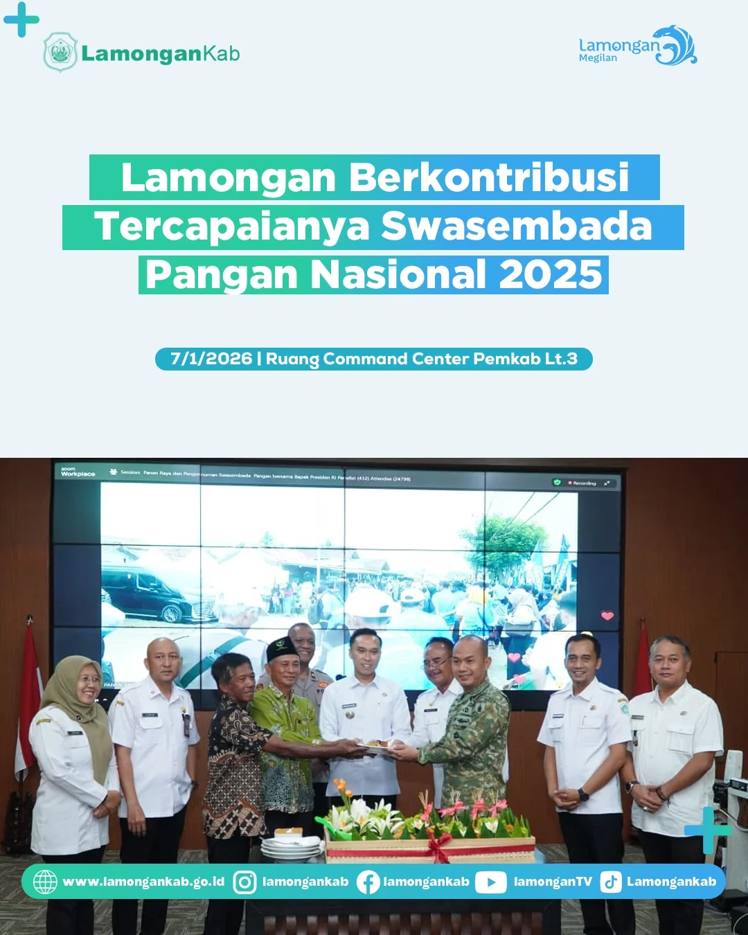 Foto: Lamongan Berkontribusi Tercapainya Swasembada Pangan Nasional 2025