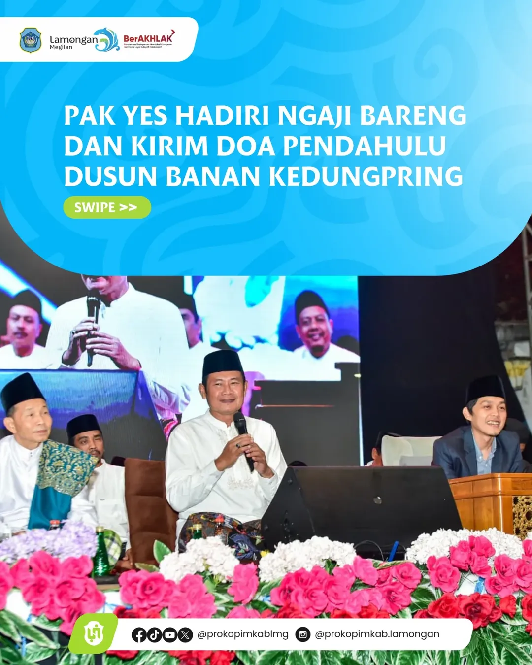 Foto: Pak Yes Hadiri Ngaji Bareng dan Kirim Doa Pendahulu Dusun Banan Kedungpring