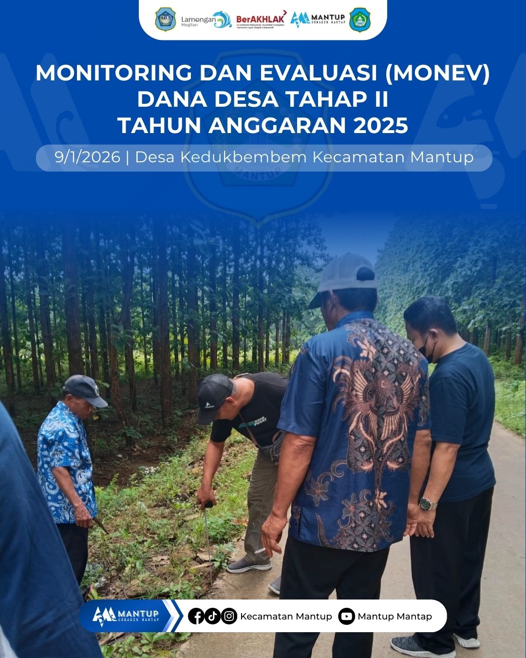 Foto: Monev Dana Desa Tahap II Tahun Anggaran 2025 di Desa Kedukbembem Kecamatan Mantup