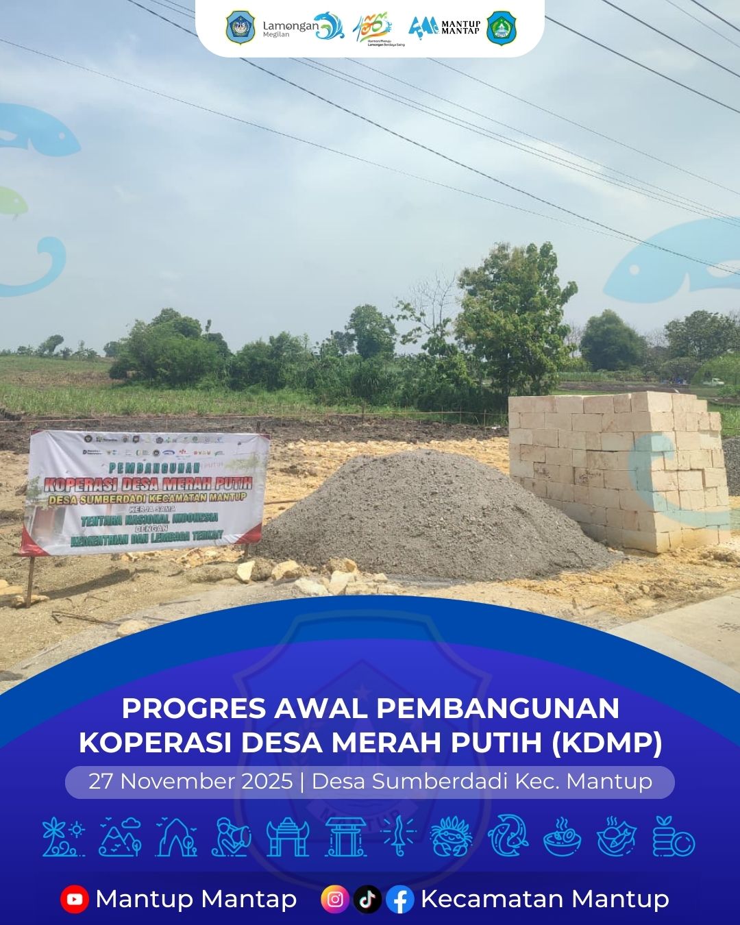 Foto: Progres Awal Pembangunan Koperasi Desa Merah Putih (KDMP) di Desa Sumberdadi