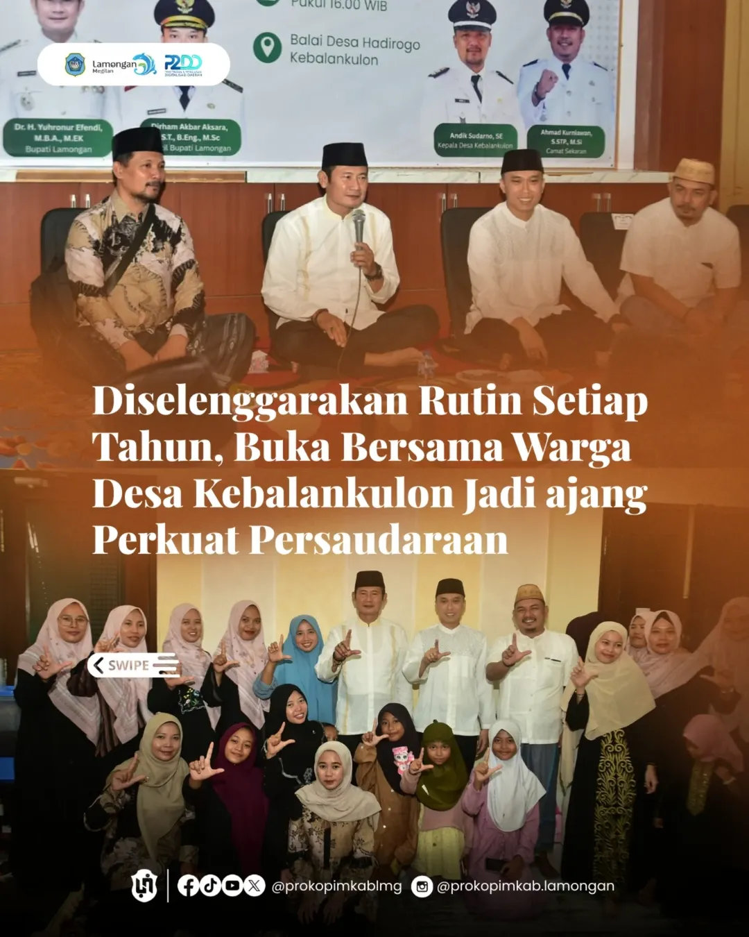 Foto: Diselenggarakan Rutin Setiap Tahun, Buka Bersama warga Desa Kebalankulon Jadi Ajang Perkuat Persaudaraan