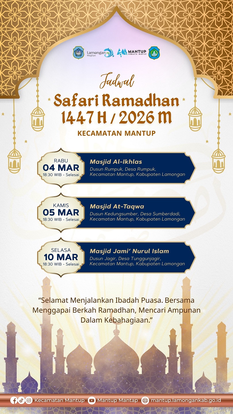 Foto: Jadwal Safari Ramadhan 1447 H / 2026 M Kecamatan Mantup