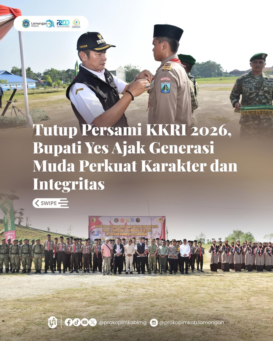 Foto: Tutup Persami KKRI 2026, Bupati Yes Ajak Generasi Muda Perkuat Karakter dan Integritas