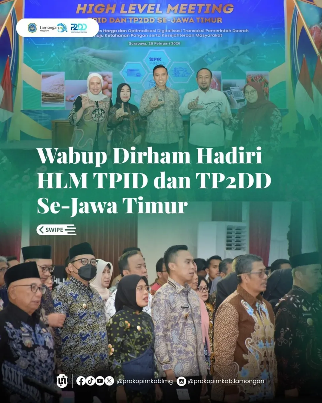 Foto: Wabup Dirham Hadiri HLM TPID dan TP2DD Se-Jawa Timur