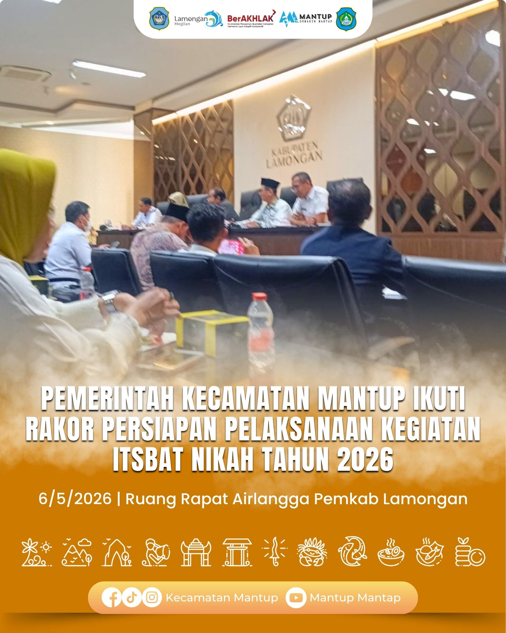 Foto: Pemerintah Kecamatan Mantup Ikuti Rakor Persiapan Pelaksanaan Kegiatan Itsbat Nikah Tahun 2026