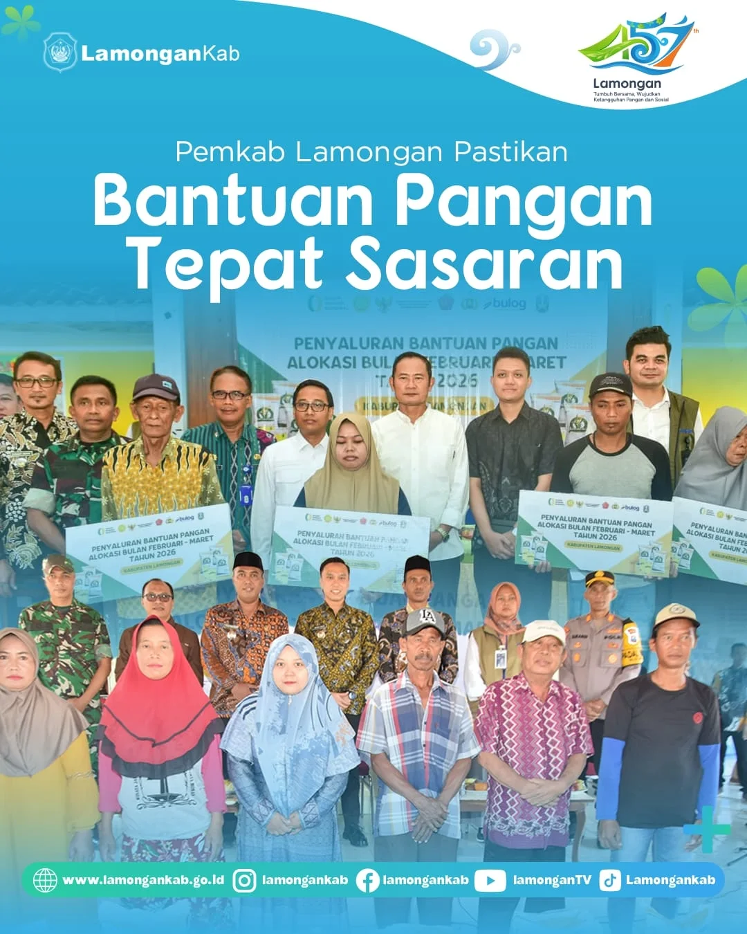 Foto: Pemkab Lamongan Pastikan Bantuan Pangan Tepat Sasaran