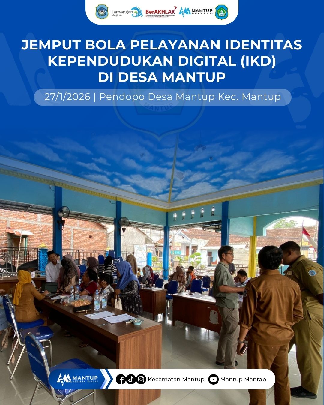 Foto: Jemput Bola Pelayanan Identitas Kependudukan Digital di Desa Mantup