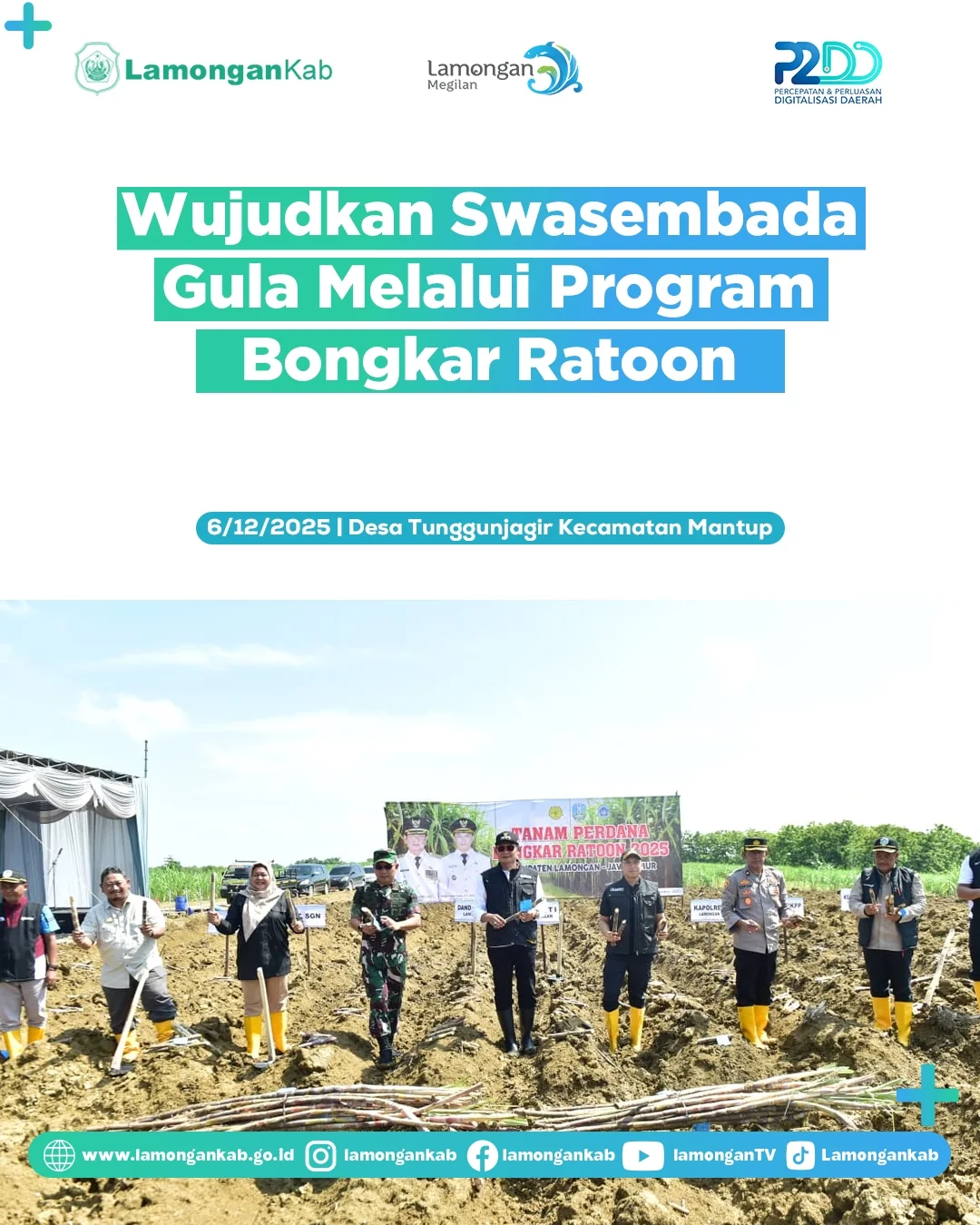 Foto: Wujudkan Swasembada Gula Melalui Program Bongkar Ratoon
