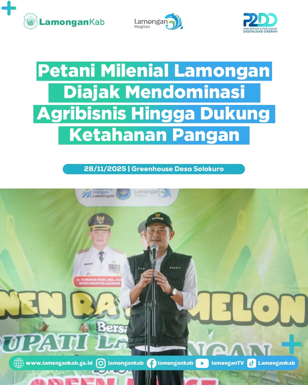 Foto: Petani Milenial Lamongan Diajak Mendominasi Agribisnis Hingga Dukung Ketahanan Pangan
