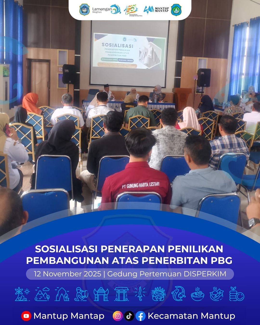 Foto: Kasi Trantibum Kecamatan Mantup Hadiri Sosialisasi Penerapan Penilikan Pembangunan atas Penerbitan PBG