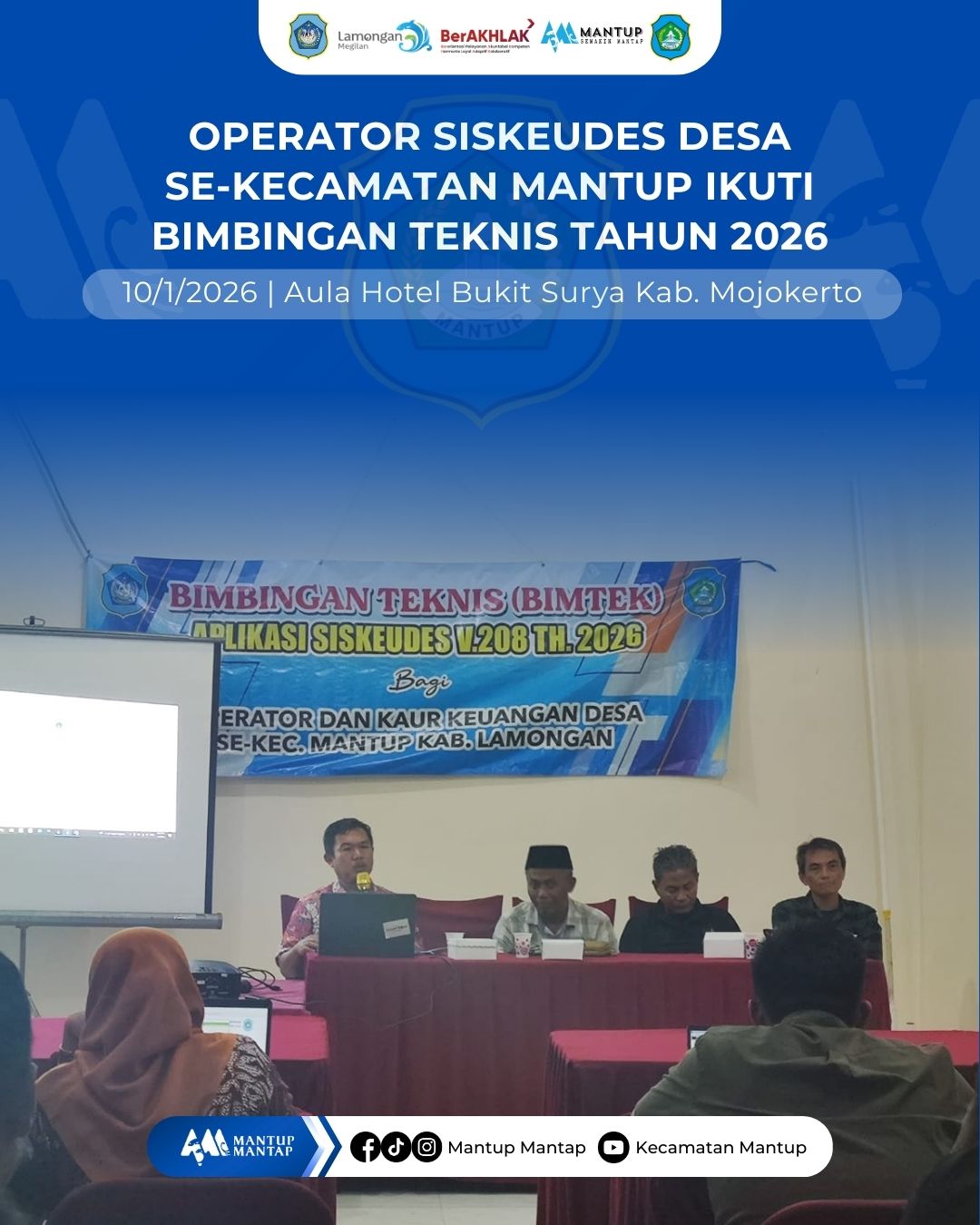 Foto: Operator Siskeudes Desa Se-Kecamatan Mantup Ikuti Bimbingan Teknis Tahun 2026