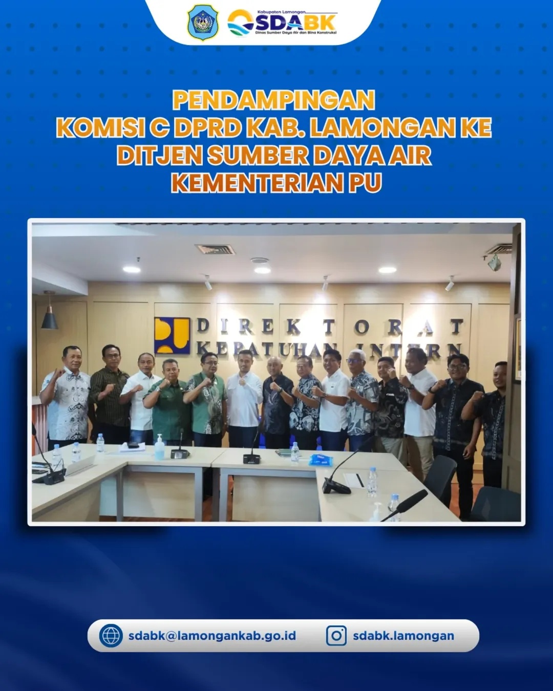 Foto: Pendampingan Komisi C DPRD Kabupaten Lamongan ke Direktorat Jenderal Sumber Daya Air Kementerian Pekerjaan Umum