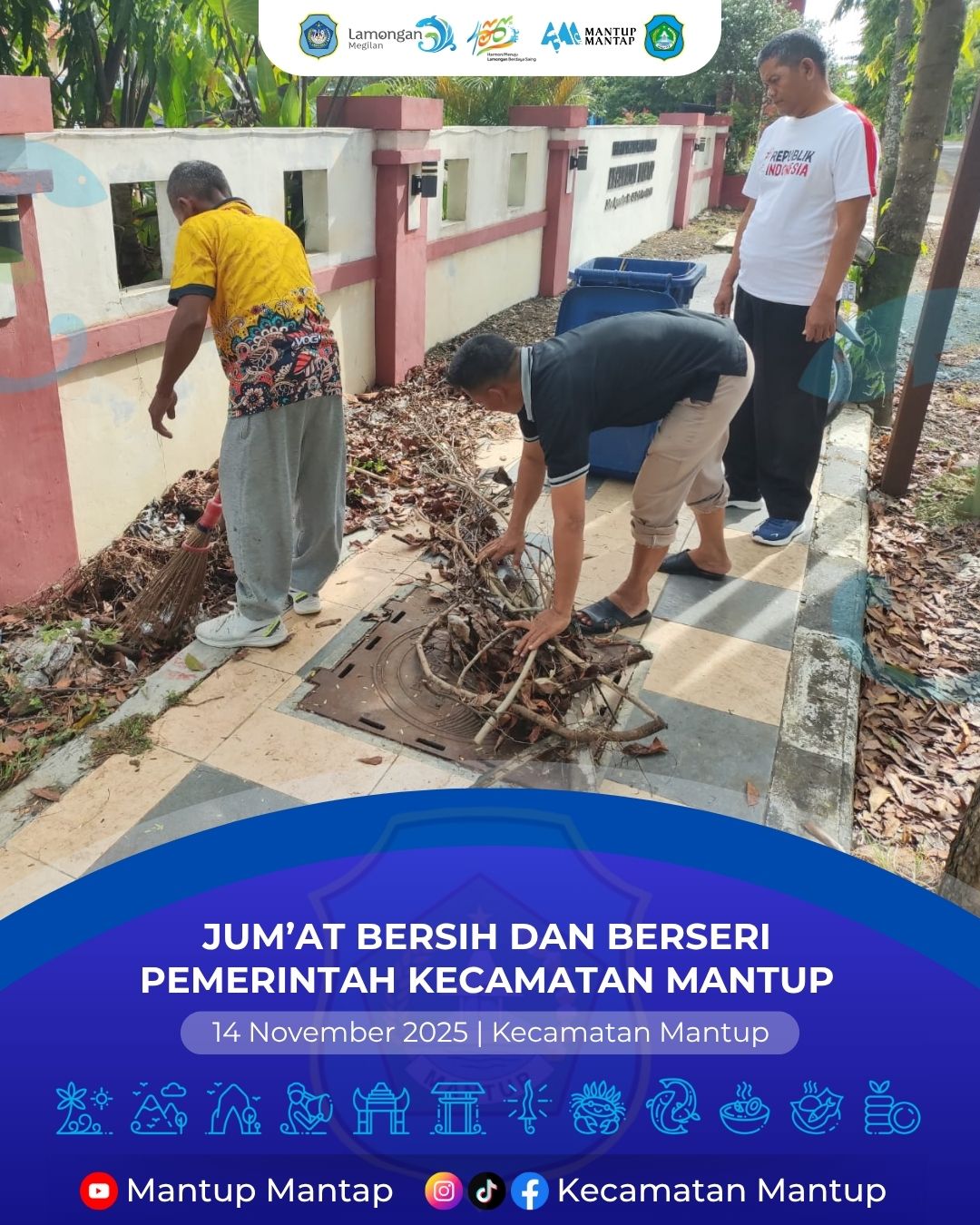 Foto: Pemerintah Kecamatan Mantup Laksanakan Kegiatan Jum’at Bersih dan Berseri