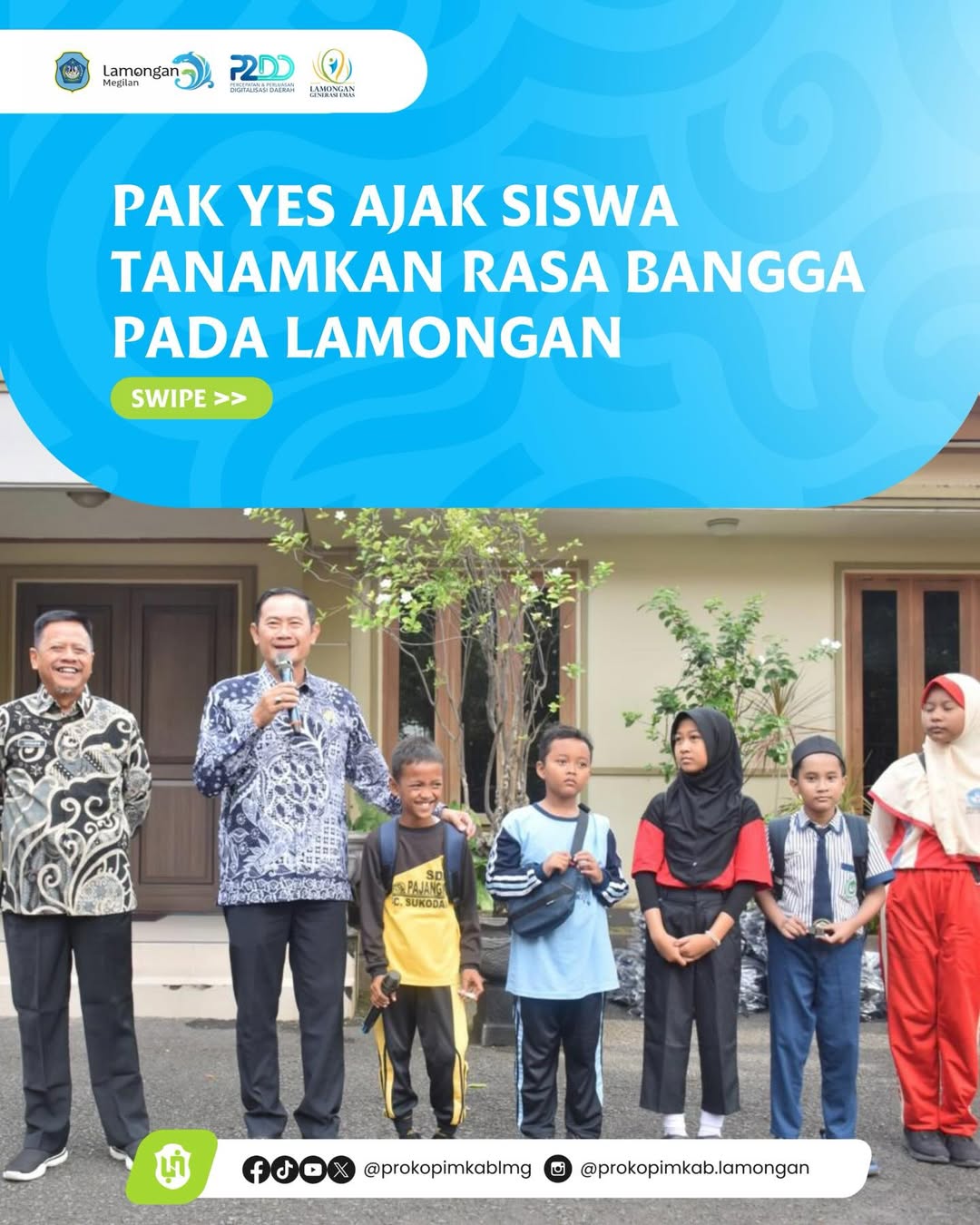 Foto: Pak Yes Ajak Siswa Tanamkan Rasa Bangga pada Lamongan