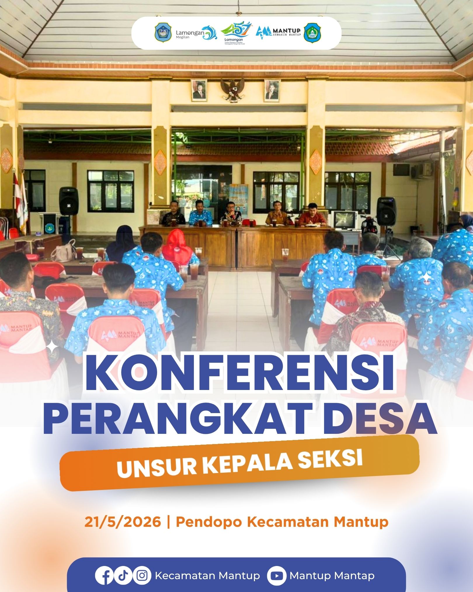 Perkuat Kolaborasi dan Koordinasi, Kecamatan Mantup Gelar Konferensi Kepala Seksi Desa