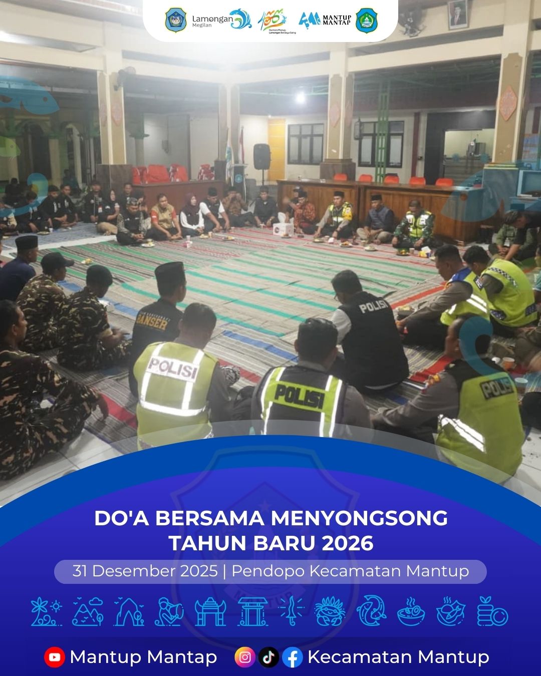 Foto: Do’a Bersama Menyongsong Tahun Baru 2026 di Pendopo Kecamatan Mantup