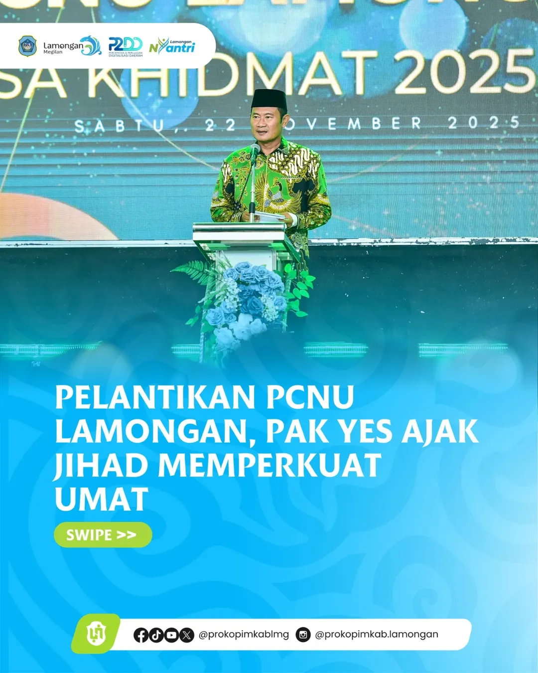 Foto: Pelantikan PCNU Lamongan, Pak Yes Ajak Jihad Memperkuat Umat