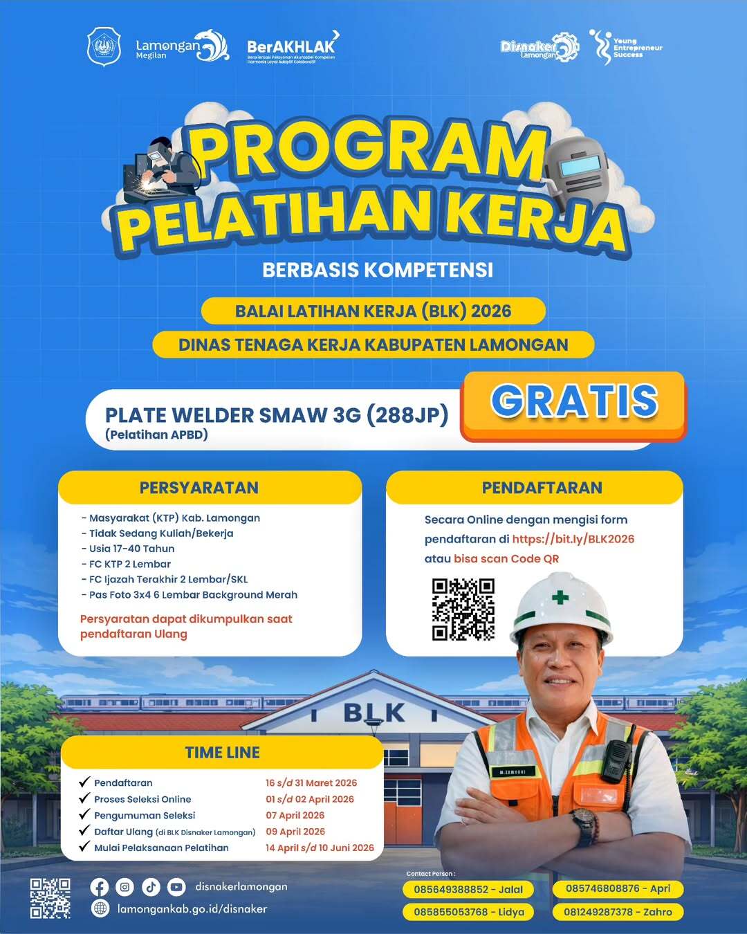 Foto: Program Pelatihan Kerja dari Dinas Tenaga Kerja Kabupaten Lamongan