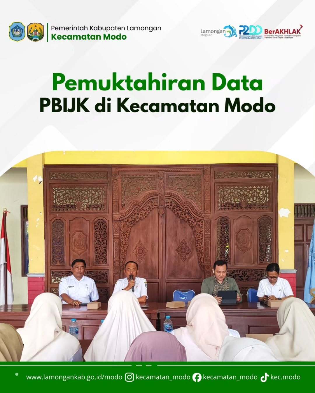 Foto: Pemutakhiran data Penerima Bantuan Iuran Jaminan Kesehatan (PBIJK) di Kecamatan Modo