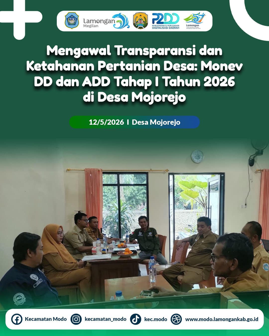 Foto: Mengawal Transparansi dan Ketahanan Pertanian Desa: Monitoring dan Evaluasi DD & ADD Tahap I Tahun 2026 di Desa Mojorejo Kecamatan Modo