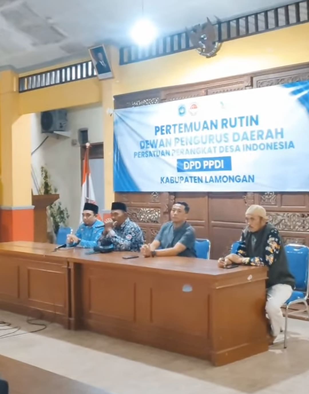 Foto: Kecamatan Modo menjadi tuan rumah kegiatan pertemuan rutin Dewan Pengurus Daerah Persatuan Perangkat Desa Indonesia (DPD PPDI) Kabupaten Lamongan