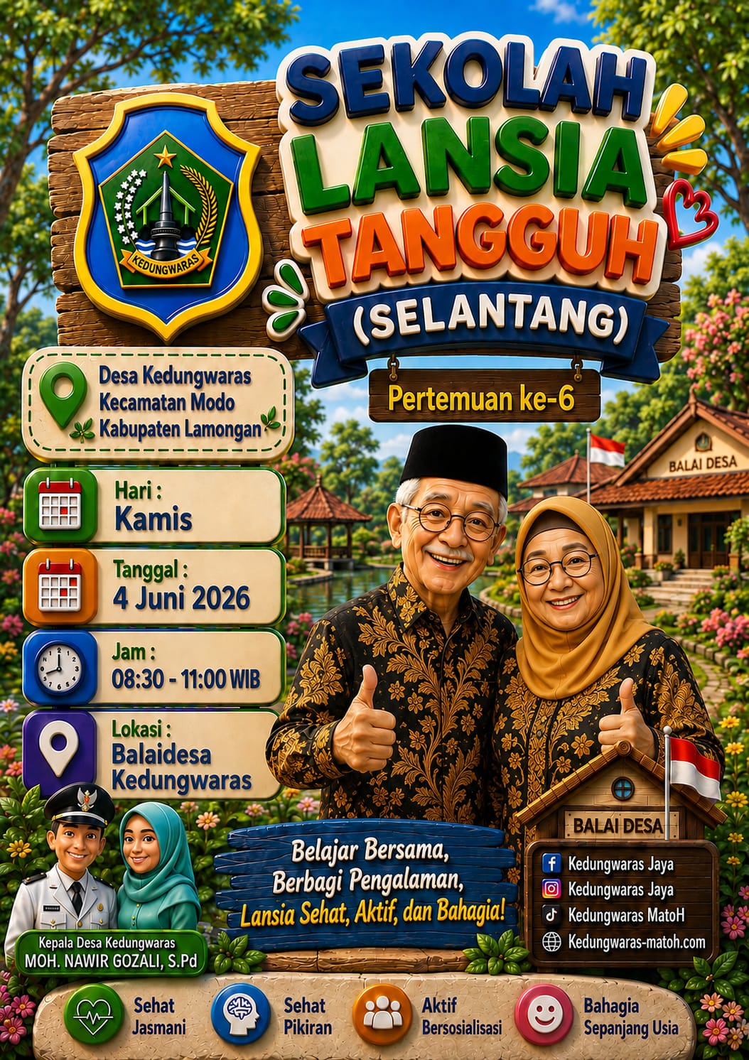 Foto: Penutupan Sekolah Lansia Tangguh (Selantang) di Desa Kedungwaras