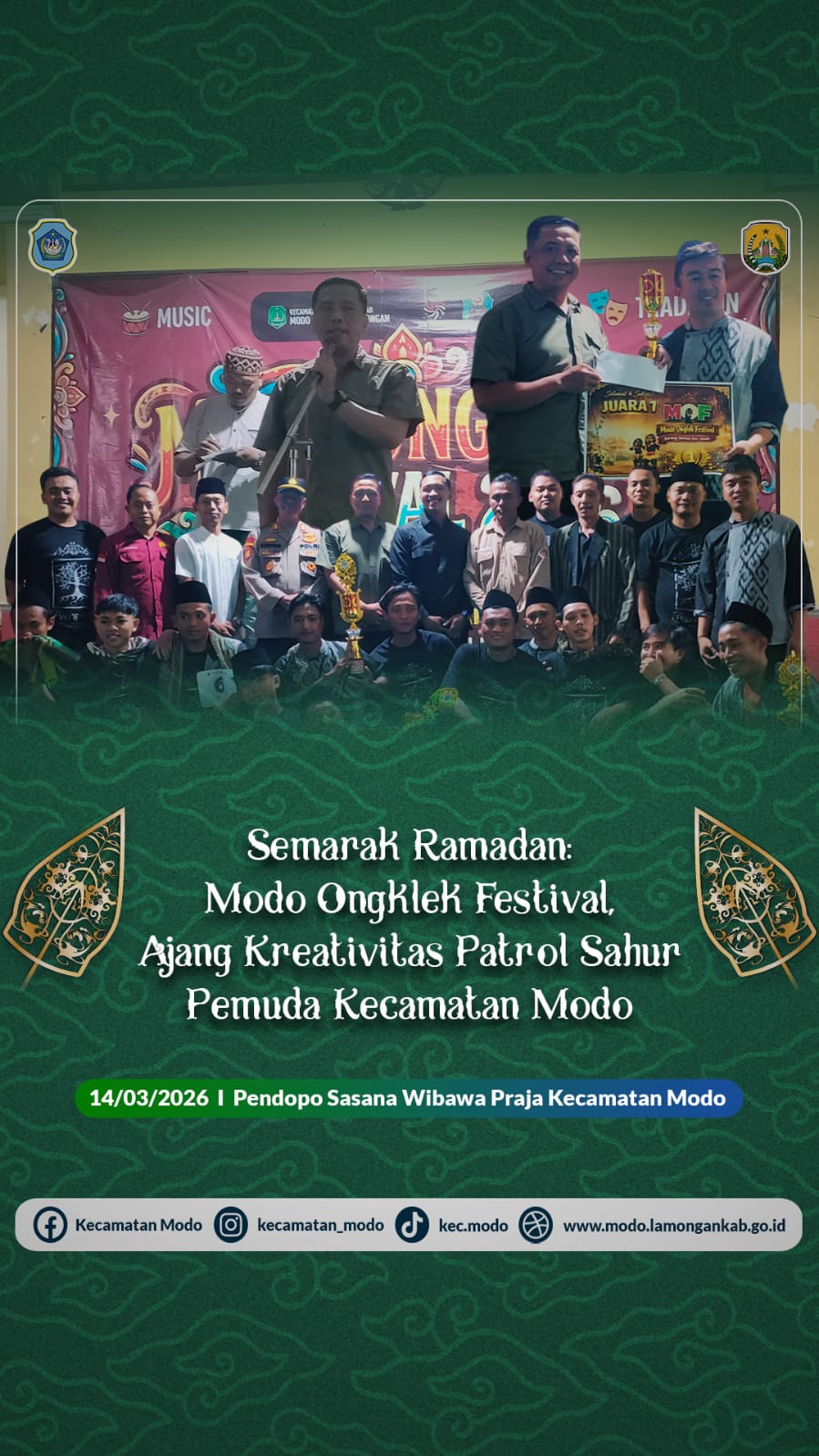 Foto: Semarak Ramadan: Modo Ongklek Festival, Ajang Kreativitas Patrol Sahur Pemuda Kecamatan Modo