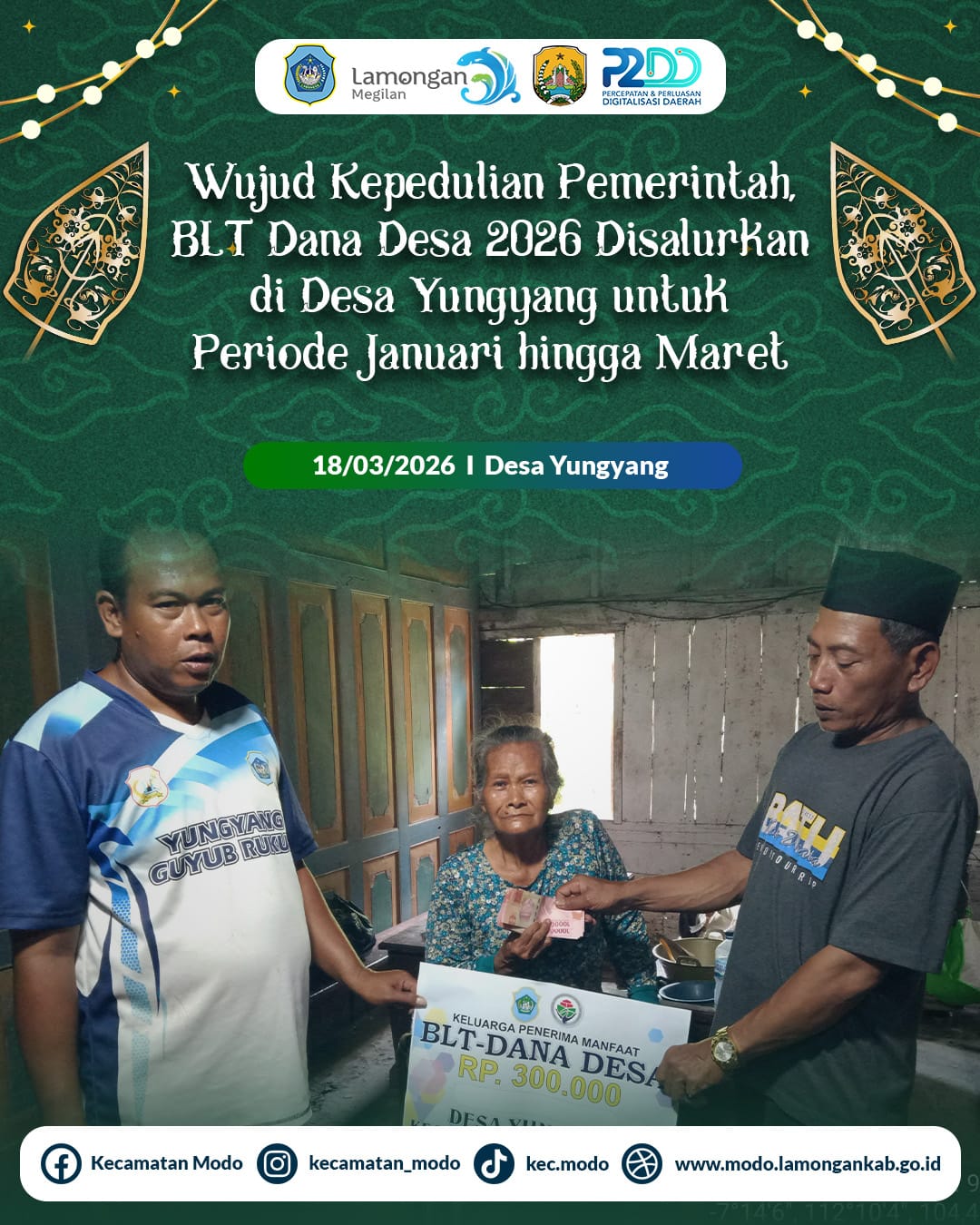 Foto: Penyaluran BLT Dana Desa Tahun 2026 di Desa Yungyang