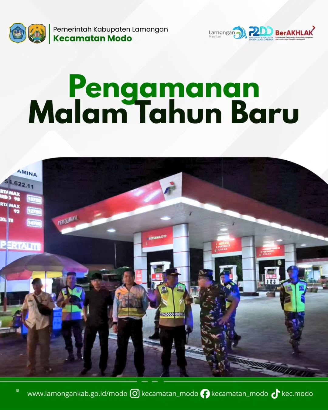 Foto: Pengamanan Malam Tahun Baru di Wilayah Kecamatan Modo