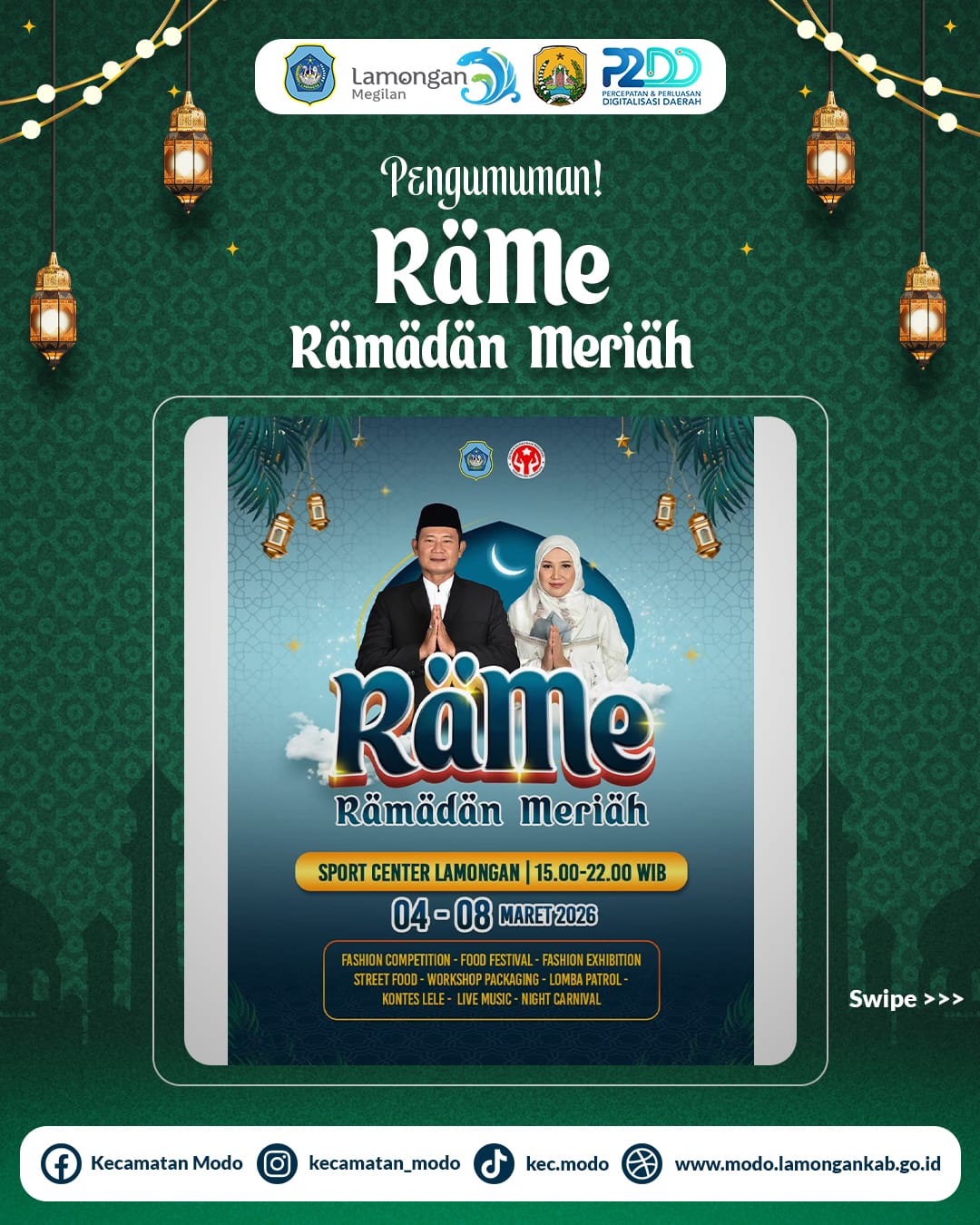 Foto: Festival RAME (Ramadan Meriah) di Sport Center Lamongan
