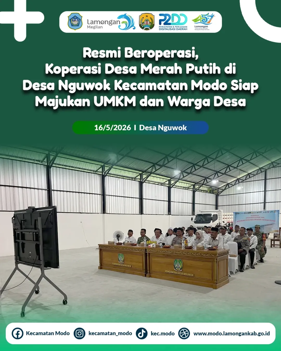 Foto: Resmi Beroperasi, Koperasi Desa Merah Putih di Desa Nguwok Kecamatan Modo Siap Majukan UMKM dan Warga Desa
