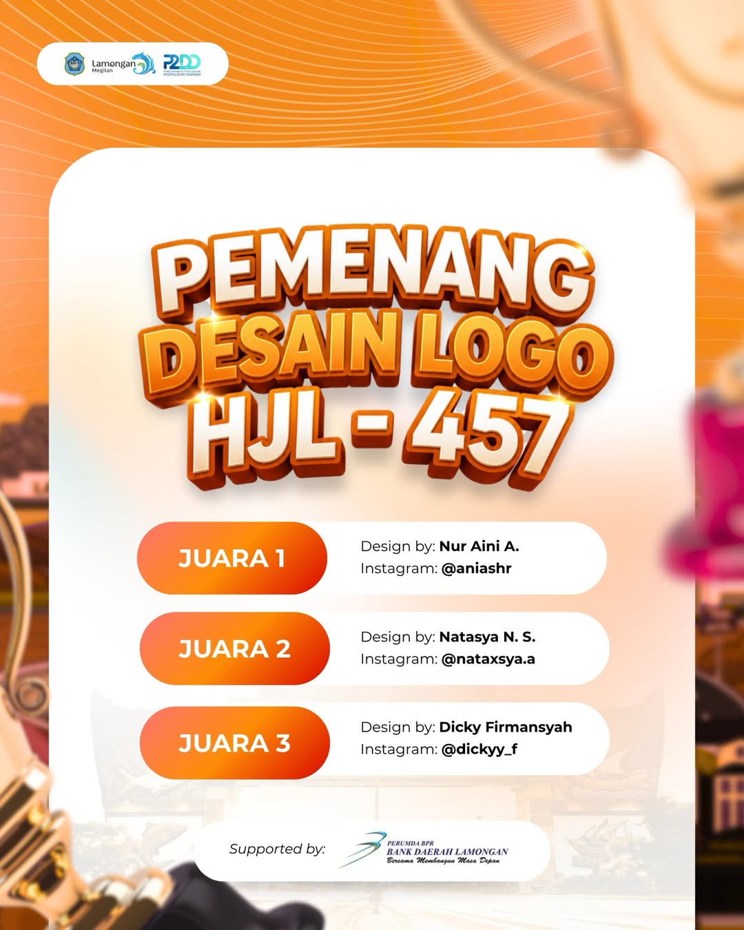 Foto: Pengumuman Pemenang Desain Logo HJL ke 457