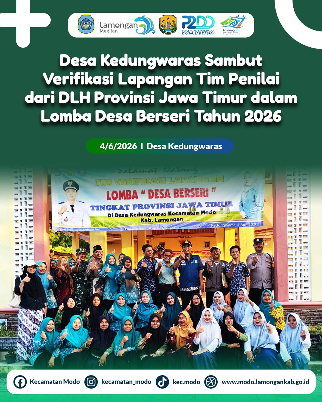 Foto: Desa Kedungwaras Sambut Verifikasi Lapangan Tim Penilai dari DLH Provinsi Jawa Timur dalam Lomba Desa Berseri Tahun 2026