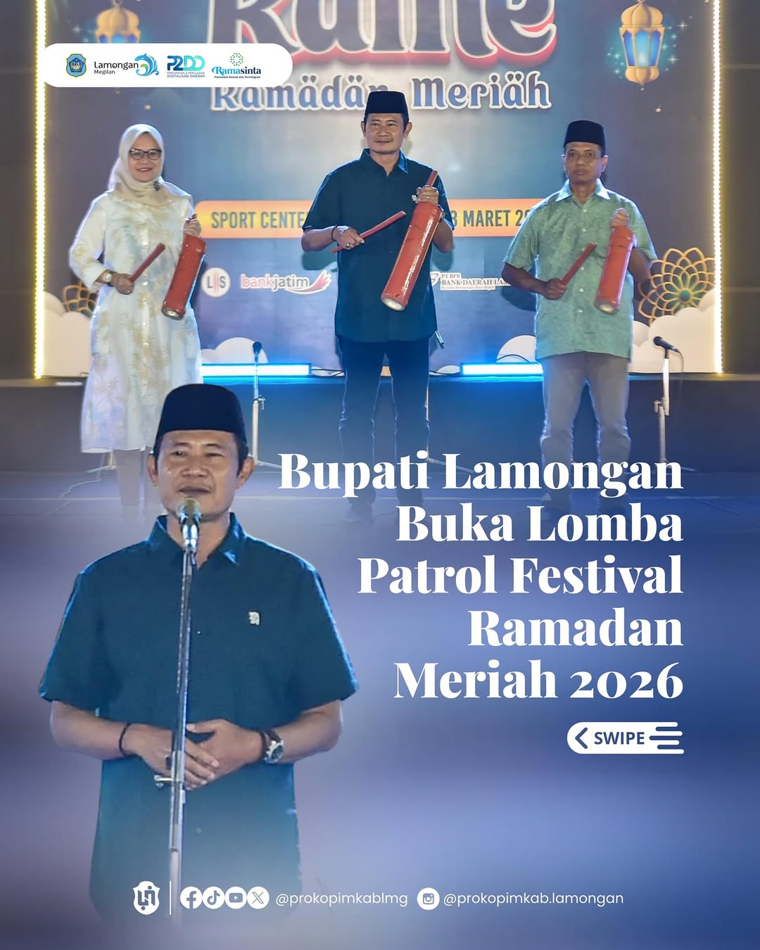 Foto: Bupati Lamongan Buka Lomba Patrol Festival Ramadan Meriah 2026