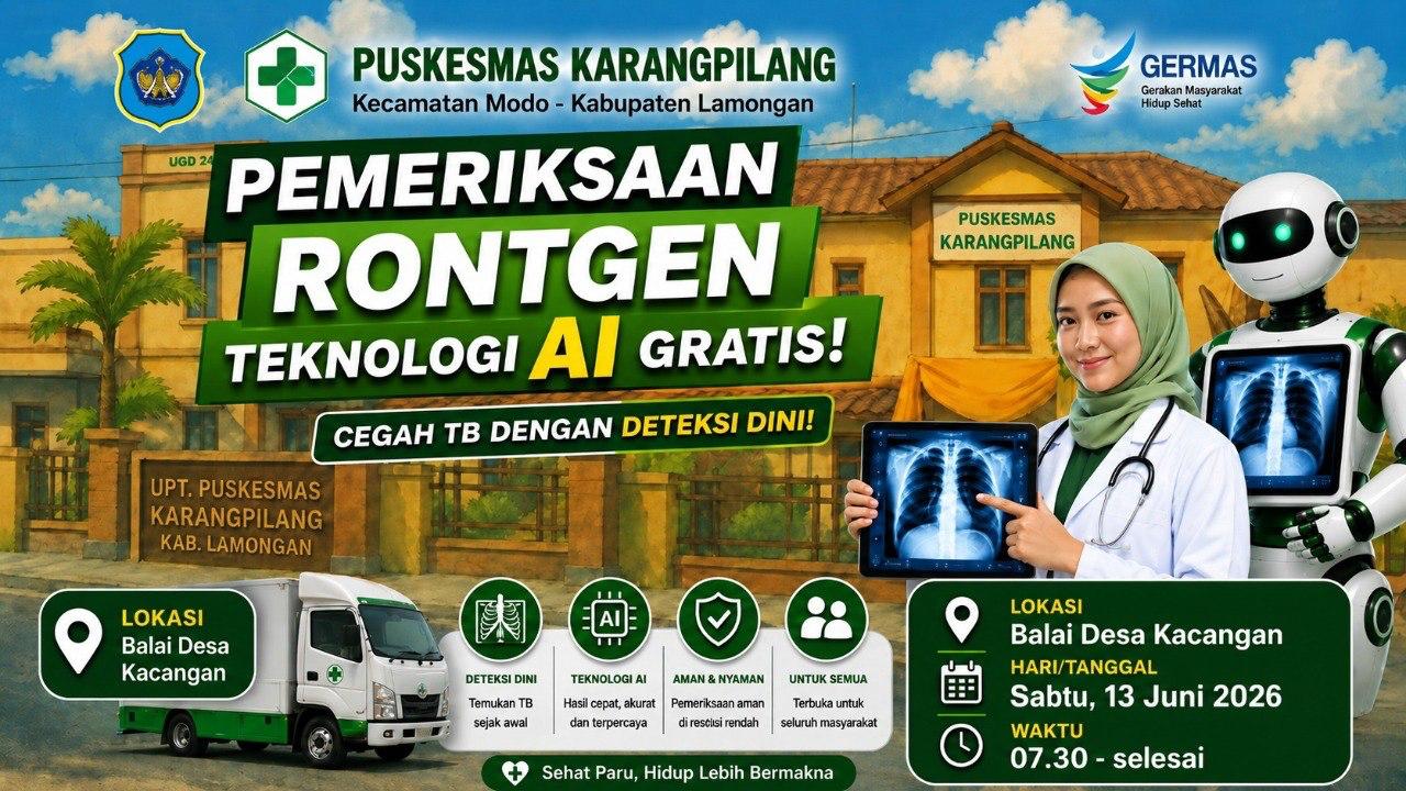 Foto: Pemeriksaan Rontgen Gratis di Balai Desa Kacangan