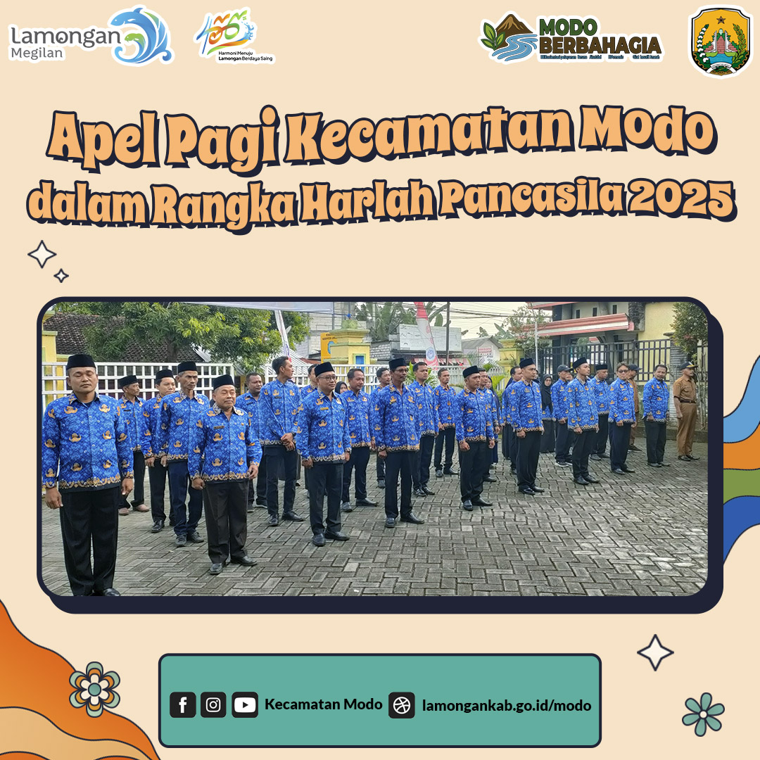 APEL PAGI KECAMATAN MODO DALAM RANGKA HARI LAHIR PANCASILA 2025