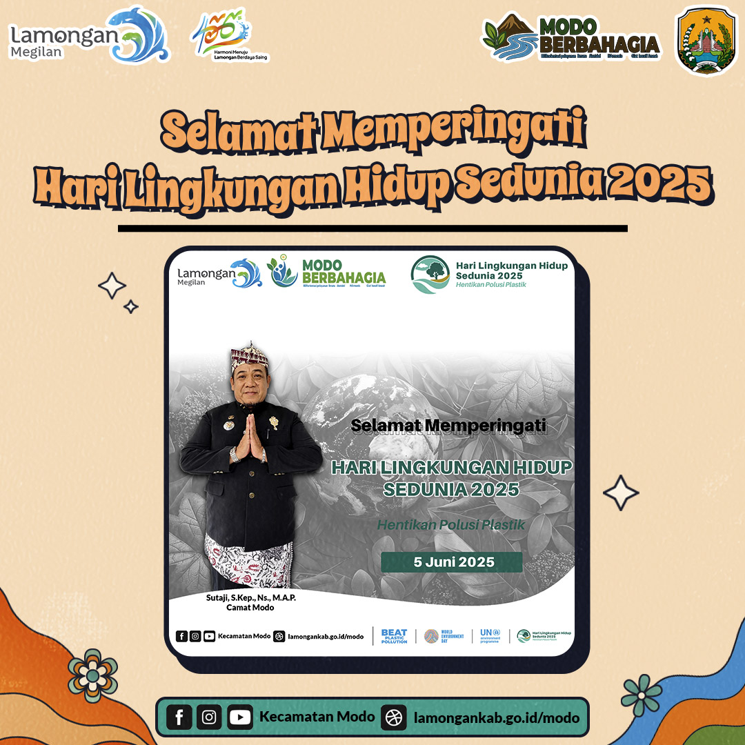 SELAMAT MEMPERINGATI HARI LINGKUNGAN HIDUP SEDUNIA 2025, HENTIKAN POLUSI PLASTIK